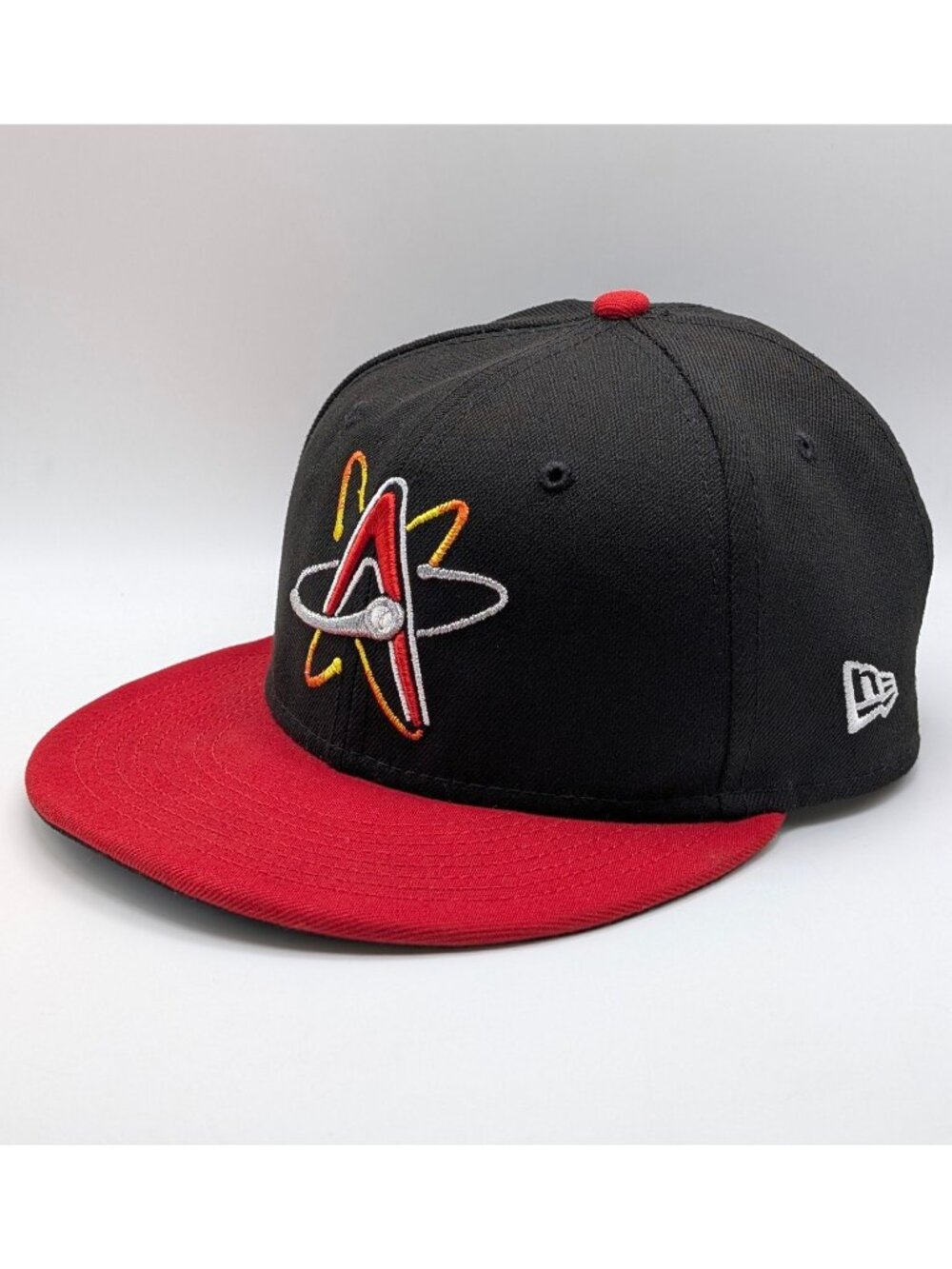 Albuquerque Isotopes MiLB Home Logo New Era 59FIFTY Black Red Hat Cap Size 7 1/8
